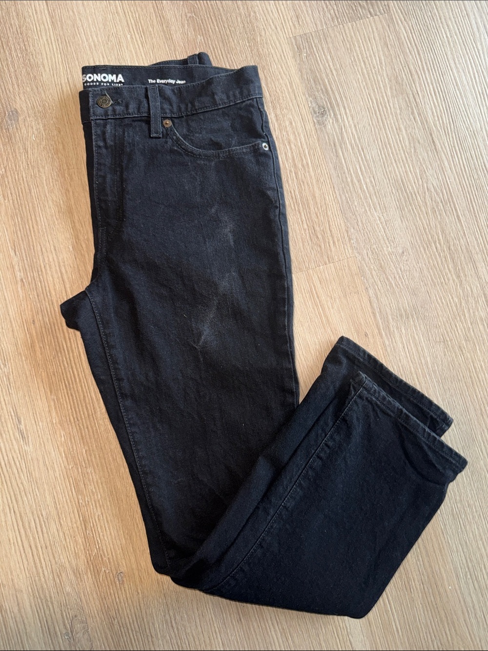 SONOMA The Everyday Jean Slim Fit Straight Leg Black Denim Jeans